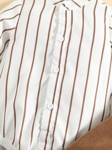 SHEIN Bebé niño Body de rayas & Mono overol - Multicolor - Ver 5