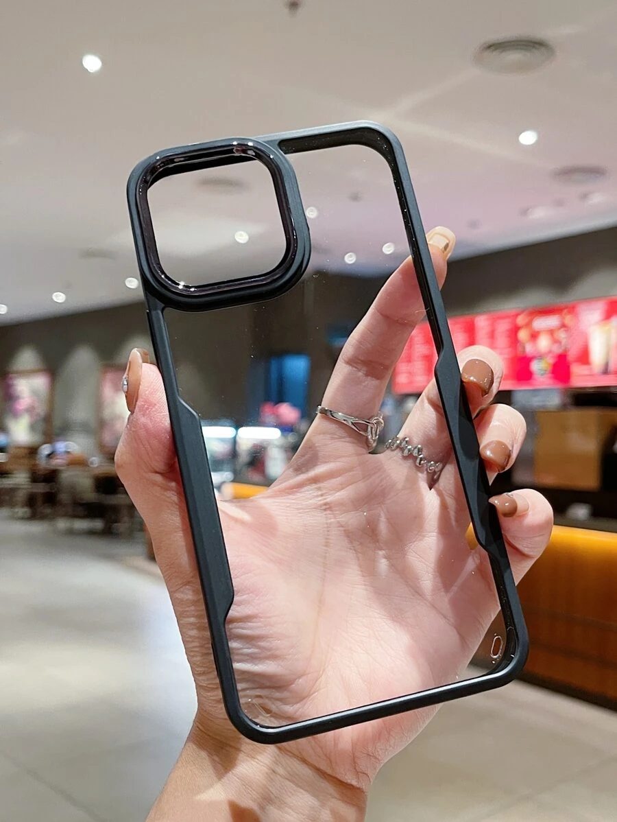 1入組透明拼接邊手機殼