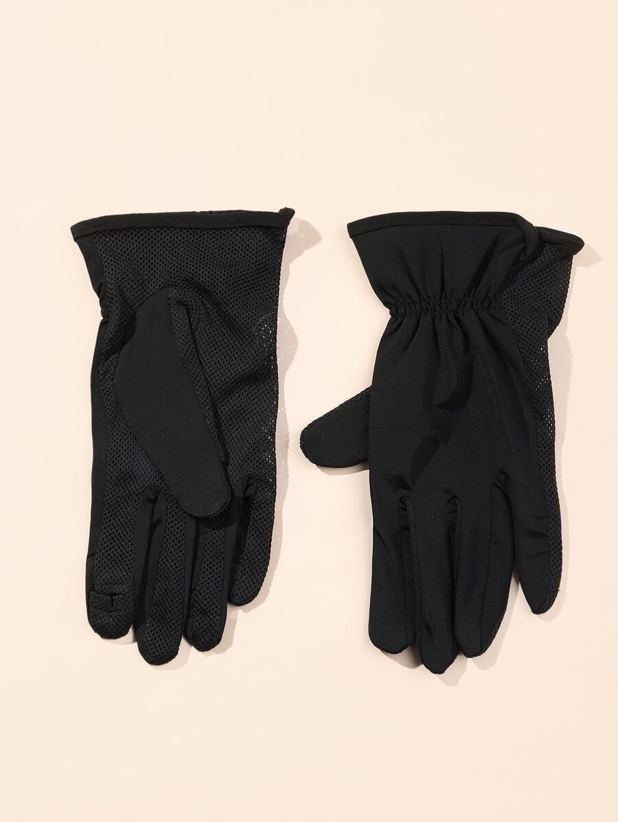 Guantes de pantalla táctil unicolor - Negro - Ver 1