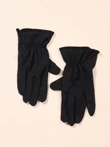 Guantes de pantalla táctil unicolor - Negro - Ver 2