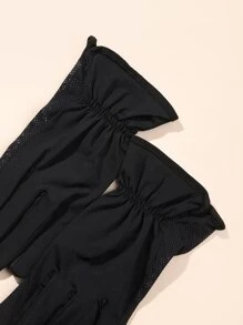 Guantes de pantalla táctil unicolor - Negro - Ver 3