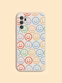 Funda de teléfono con patrón de sonrisa - Multicolor - Ver 1