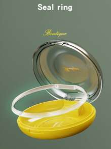 1 Hộp Di Động Dung Lượng Lớn Bằng Nhựa Hộp Giữ Niềng Răng, Hộp Đựng Đồ Họa Chữ Cái Với Bàn Chải Làm Sạch Cho Niềng Răng Bảo Vệ Miệng Răng Giả Chỉnh Nha Lưu Trữ - trái cam - Xem 3