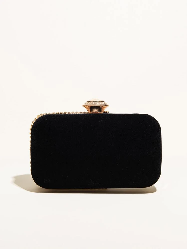 Lightweight,Business Casual Rhinestone Decor Bucket Bag Mini Drawstring Design, Clear Bag Faux Pearl Bag Evening Bag,Dinner Bag Glamorous,Elegant,Exquisite,Quiet Luxury Rhinestone For Party Girl,Woman,Bride Perfect For Party,Dinner/Banquetchristmas Party Dress, Pearl Bag