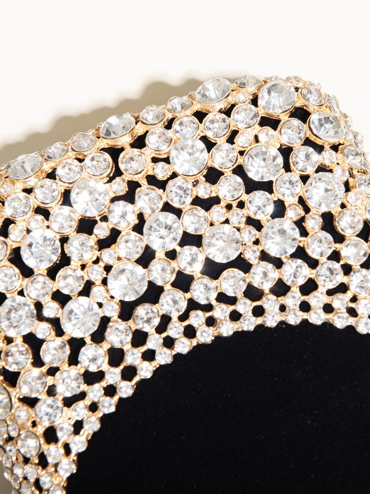 Lightweight,Business Casual Rhinestone Decor Bucket Bag Mini Drawstring Design, Clear Bag Faux Pearl Bag Evening Bag,Dinner Bag Glamorous,Elegant,Exquisite,Quiet Luxury Rhinestone For Party Girl,Woman,Bride Perfect For Party,Dinner/Banquetchristmas Party Dress, Pearl Bag