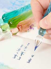 1pc Glass Dip Pen - Green - View 2
