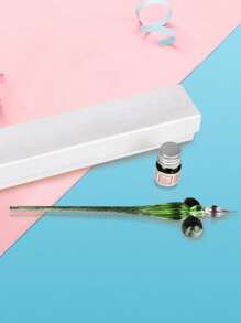 1pc Glass Dip Pen - Green - View 3