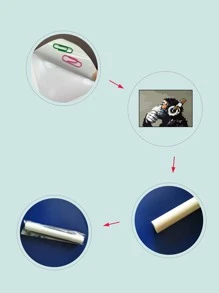 1pc PVC Wall Sticker, Modern Headphone & Chimpanzee Pattern Wall Decal For Home - Multicolor - View 3