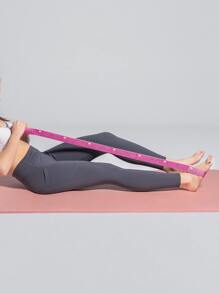 Correa de estiramiento de Yoga de 8 secciones con bucles ajustables para corrección de postura, banda elástica de Pilates - Rosa - Ver 1