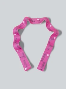 Correa de estiramiento de Yoga de 8 secciones con bucles ajustables para corrección de postura, banda elástica de Pilates - Rosa - Ver 2