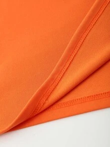 Manfinity EMRG 男士反光字母图案落肩超大 T 恤 - 橘色 - 查看 3