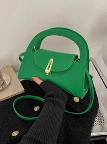 Màu thuần Đúng mốt Hình bán nguyệt Của phụ nữ Túi xách tay , Túi đeo vai , Và Túi đeo chéo - màu xanh lá - Xem 5