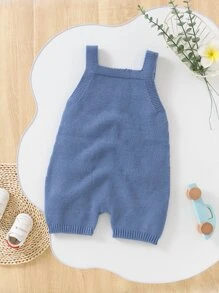 Baby 1pc Pocket Patched Overall Romper - Blue - View 2