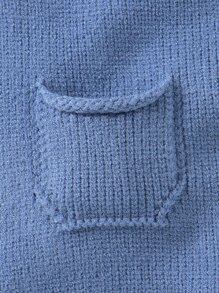 Baby 1pc Pocket Patched Overall Romper - Blue - View 5