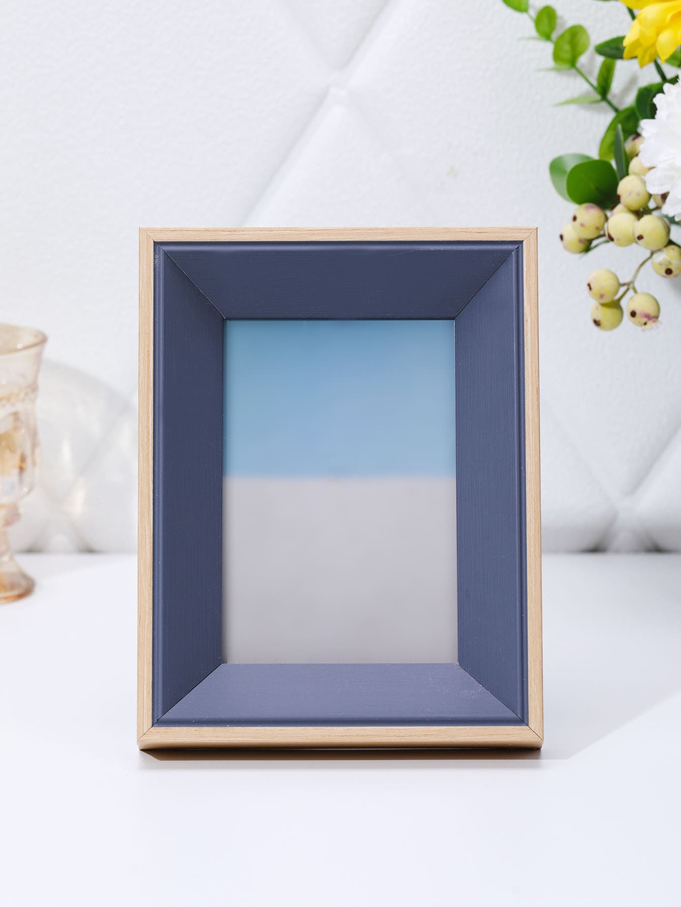 1pc MDF Photo Frame Without Inner Paper, Wood Grain Pattern Poster Display Stand Frame For Home - Multicolor - View 1