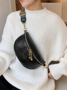 Túi đeo chéo Có thể điều chỉnh được Đúng mốt - màu đen - Xem 1