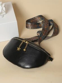 Túi đeo chéo Có thể điều chỉnh được Đúng mốt - màu đen - Xem 3