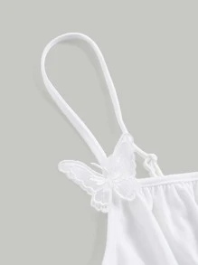 SHEIN MOD Top de tirantes pecho con fruncido - Blanco - Ver 3