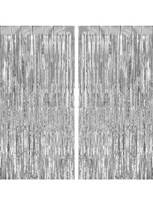 2入組1*2m雨滴簾幕,派對裝飾、背景簾幕、門窗裝飾