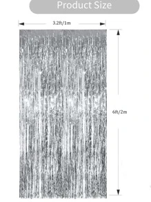 2入組1*2m雨滴簾幕,派對裝飾、背景簾幕、門窗裝飾