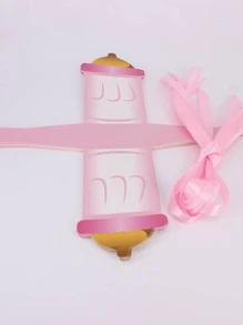 10pcs Paper Gift Box, Modern Baby Bottle Shaped Gift Packaging Box For Party - Pink - View 2