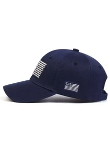 Mũ bóng chày thêu cờ Mỹ nam đường phố - Màu xanh hải quân - Xem 2