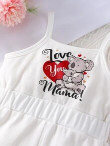 Rompers Em bé Lá thư Hoạt hình - trắng - Xem 3