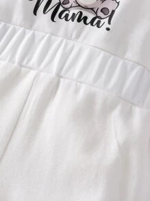 Rompers Em bé Lá thư Hoạt hình - trắng - Xem 5