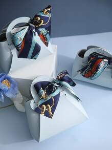 1入組絲巾裝飾禮品搞笑禮品包裝盒適用於派對 - 藍色 - 查看 2