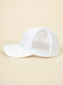 1pc Women Camo Print Trucker Hat - White - View 5