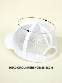 1pc Women Camo Print Trucker Hat - White - View 6