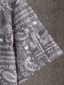 Manfinity RSRT Men Paisley Print Shirt Without Tee - Grey - View 5