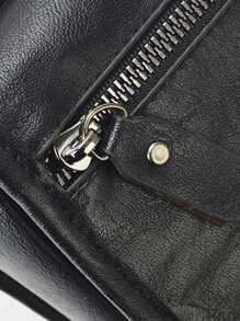 Men Drop Leg Bag Fanny Waist Pack Motorcycle Rider Retro Shoulder Messenger Cross Body Hip Belt Bag Chest Bag - Black - View 10