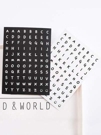 ملصق بطباعة أحرف 2 قطع