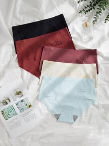 5pack Letter Graphic Panty Set - Multicolor - View 1