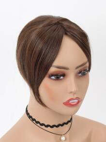 liangyuan Short Straight Synthetic Hair Bangs - Light Brown - View 3