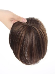 liangyuan Short Straight Synthetic Hair Bangs - Light Brown - View 5