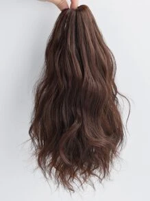 Short Curly Ponytail Synthetic Hair Extension - Brown - View 1