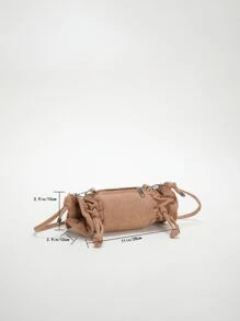 Chicas Bolsa creativa con diseño de cordón - Caqui - Ver 3