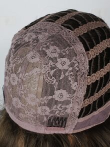 Long Straight Synthetic Wig With Bangs - Brown - View 5