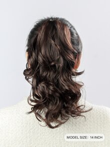 liangyuan Short Body Wave Ponytail Synthetic Hair Extension - Bronze - View 2