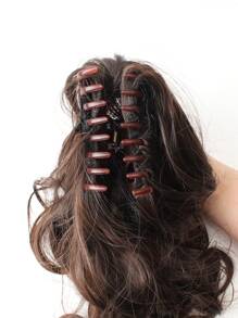 liangyuan Short Body Wave Ponytail Synthetic Hair Extension - Bronze - View 7