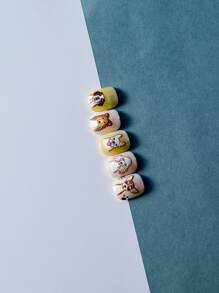 1张狗狗图案美甲贴纸 DIY美甲用品 - 彩色 - 查看 5