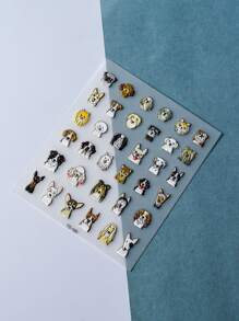 1张狗狗图案美甲贴纸 DIY美甲用品 - 彩色 - 查看 6