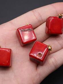 5pcs/set Cube DIY Pendant - Red - View 2