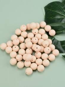 100入組/套15mmDIY矽膠珠子 - 米色 - 查看 1