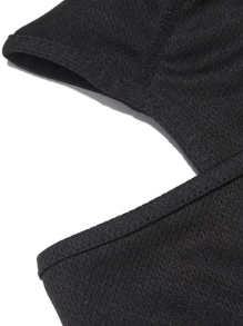 1pc Men Solid Snap Button Casual Bucket Hat & 1pc Balaclava Cap For Outdoor - Black - View 4