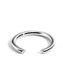 Charm-In Vòng bít trang trí bằng đá khối Zirconia - Bạc - Xem 1