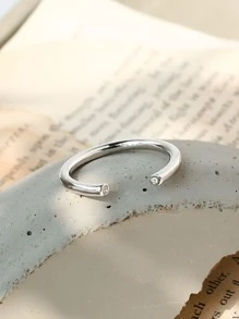 Charm-In Vòng bít trang trí bằng đá khối Zirconia - Bạc - Xem 2