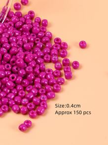 150pcs/set 4mm DIY Bead - Hot Pink - View 3